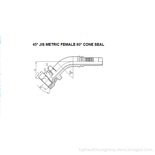 45° JIS Metric Female 60° Cone Seal 28641